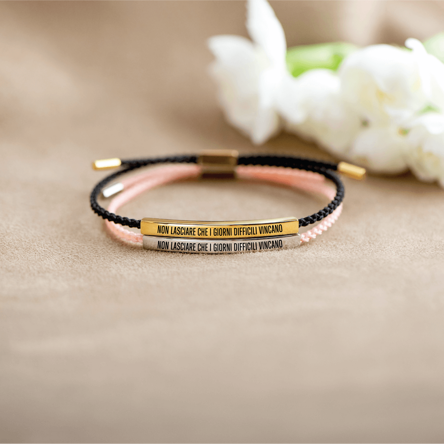 Bracciale motivazionale "Non lasciare che i giorni difficili vincano"