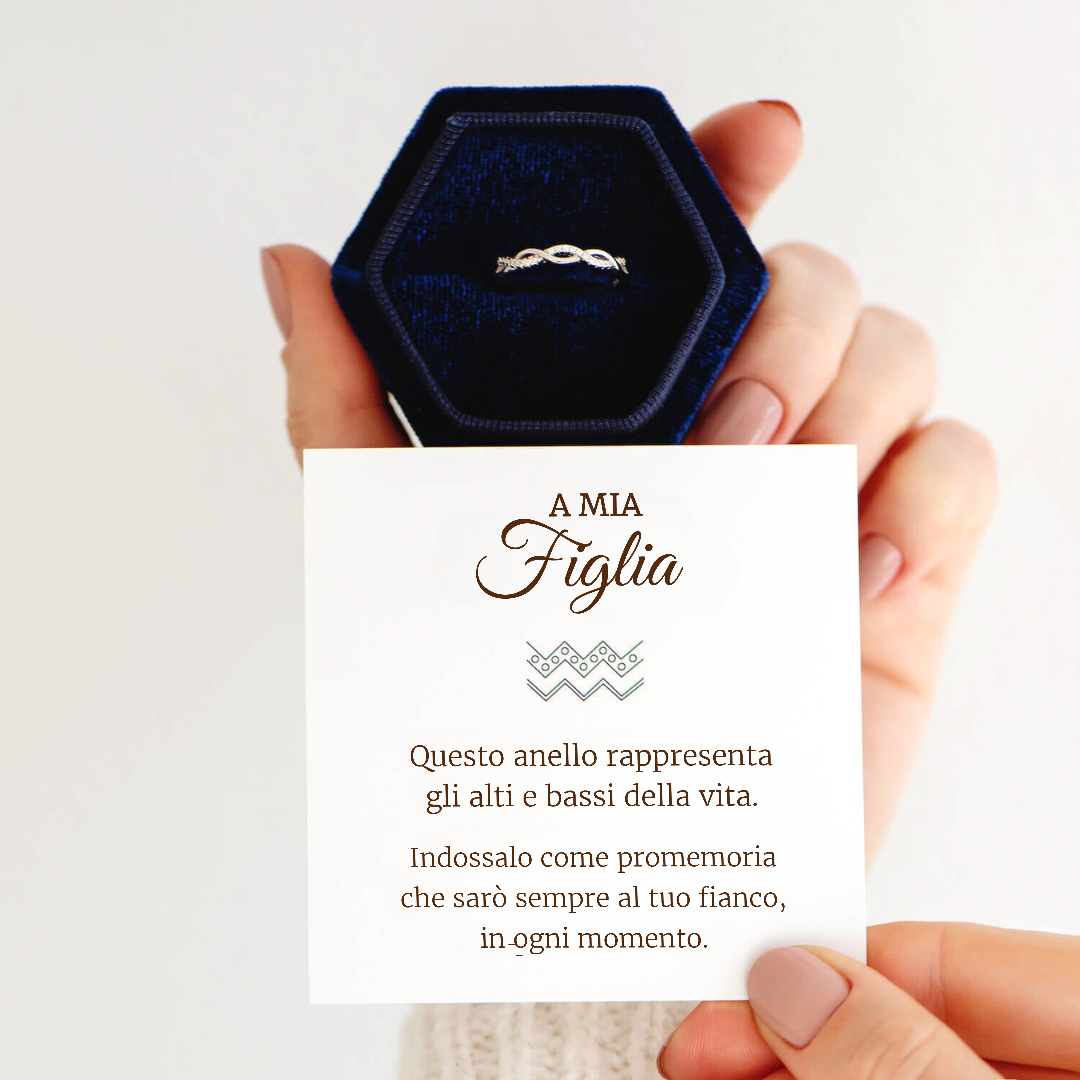 Anello Twist Per mia figlia "Fasi della Vita"