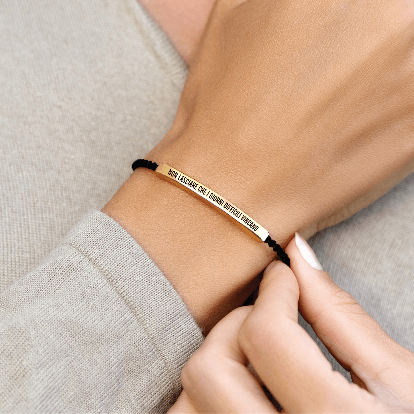Bracciale motivazionale "Non lasciare che i giorni difficili vincano"