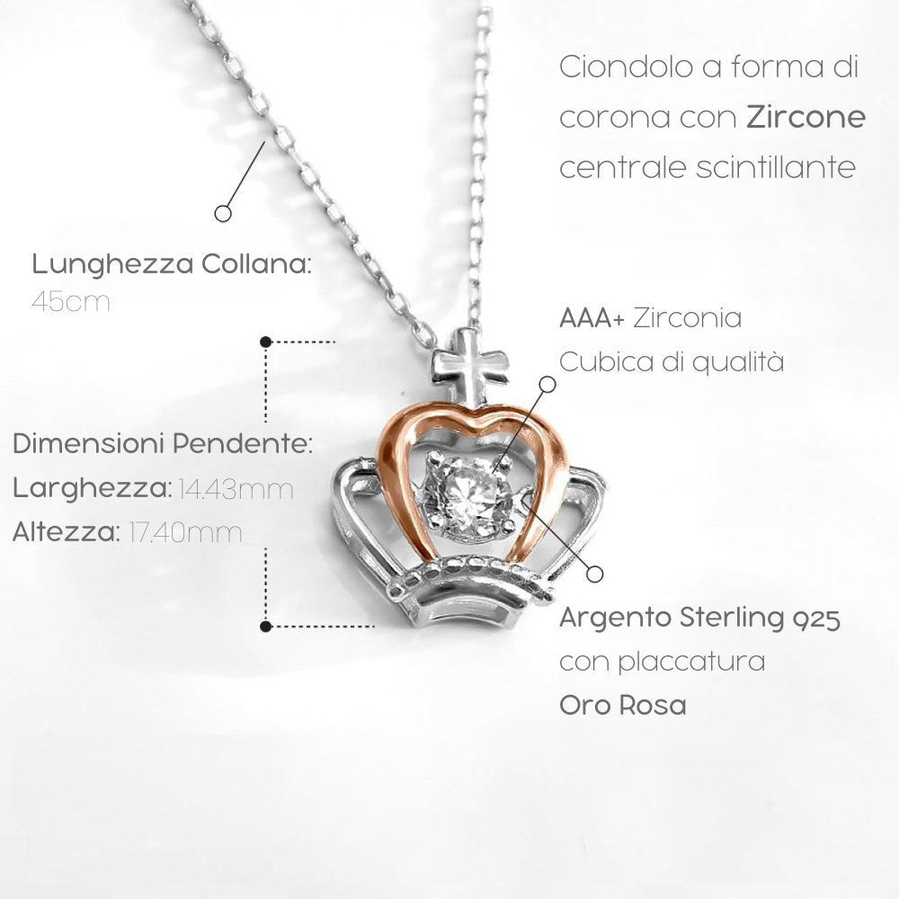 Collana Corona "Alla mia fantastica figlia"